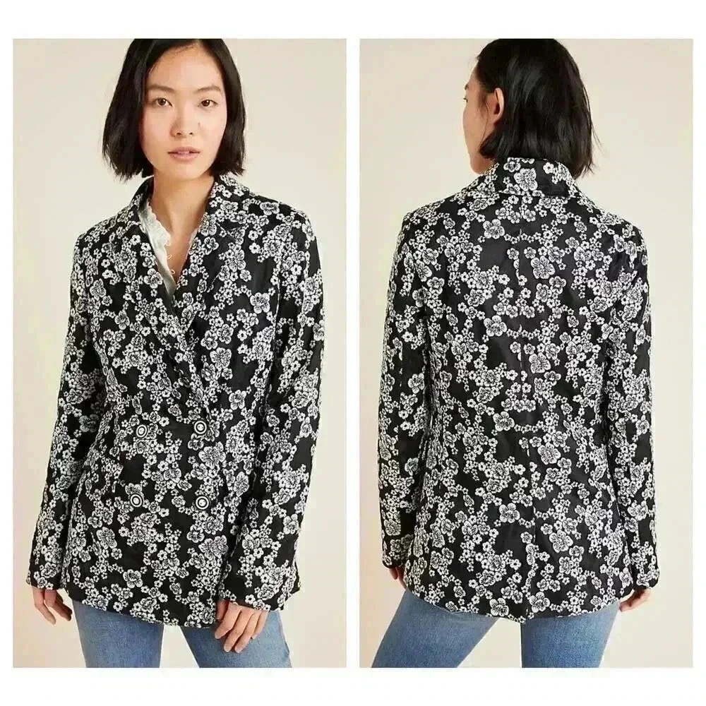 Anthropologie Eva Franco Aylie Embroidered‎ Blazer